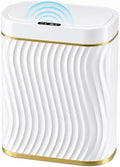 Ogikey Bathroom Trash Can with Automatic Touchless Lid, 5 Gallon Smart Garbage Can Narrow Waterproof Trash Bin for Bedroom, Office, Living Room (5 Gallon-White) by Ogikey
