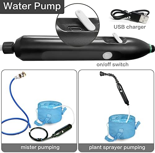 Portable Misting System with Water Pump, Plant Sprayer & Garden Hose Mister 3-in-1, No Faucet Required Misters for Outside Patio Beach Camping Golf Cart Boat, Smart Misting Cooling System - Image 4