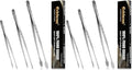 Eddeas Kitchen Tweezers Tongs, Cooking Tweezers Stainless Steel - 3 Size 12'' 10'' & 8 inch Ideal for Meat, pasta, plating and pinching delicate small pieces of food, Set of 3 (Pack of 2) by Eddeas