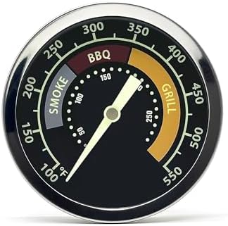 Accurate Grill Thermometer for Oklahoma Joe’s Smoker, 3695528R06 for Longhorn/Highland, Glowing Temperature Gauge for Charcoal/Wood/Pellet Smoker Grill with 13/16” mounting Hole, Stainless Steel by WEMEIKIT