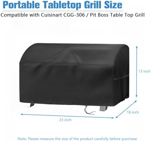 Small Portable Grill Cover for Cuisinart CGG-306 Table Top Grill - Image 2