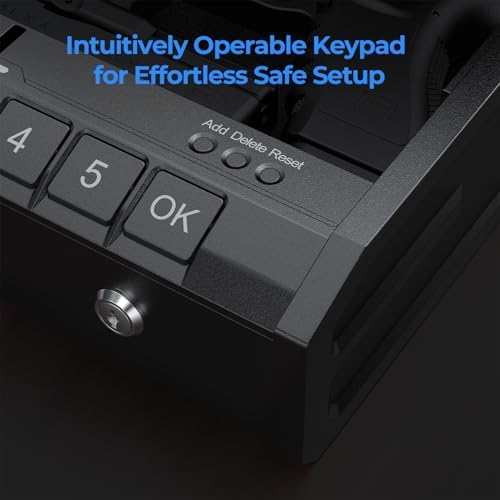 ONNAIS Iron SE Biometric Gun Safe for Handgun with Fingerprint Keypad Lock - Image 2