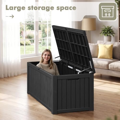 KAMABOKO Outdoor Storage Box, 230 Gallon Deck Box Outdoor Waterproof - Image 2