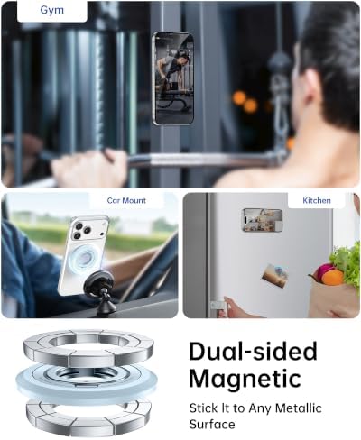 SYNCWIRE Magnetic Phone Ring Holder, for MagSafe Phone Grip Stand Kickstand - Image 4