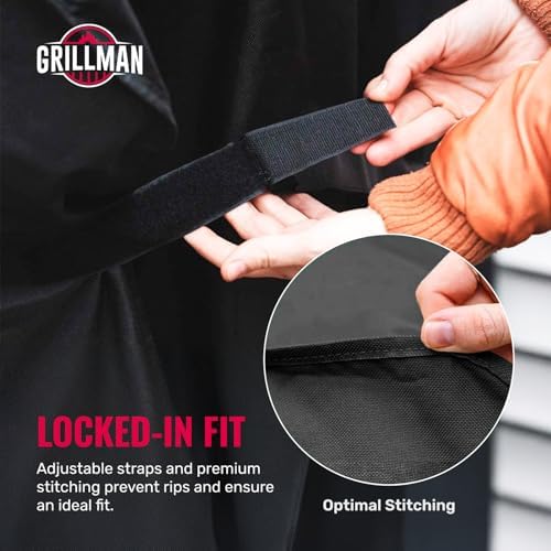 Grillman Waterproof BBQ Grill Cover for Outdoor Grills, 30 Inch, Black - Image 6