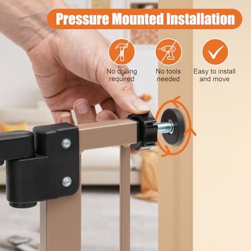 keny 29"-42.5" Baby Gate for Stairs, Auto Close Safety Dog Gate - Image 3