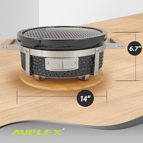 Yakitori Ceramic Charcoal Grill, Japanese Tabletop BBQ, Round 14" - Image 2