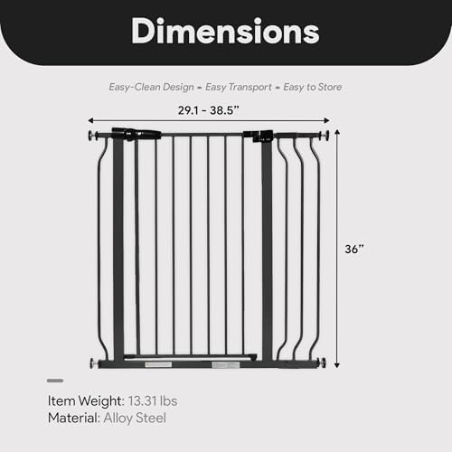 BalanceFrom Easy Walk-Thru Baby Safety Gate, Fits 29.1" to 38.5" Openings - Image 4