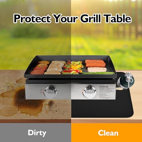 Heat Resistant Mats for Countertop fits Tabletop Grill, 25x19x0.02in, Black - Image 3