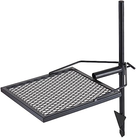VEVOR Swivel Campfire Grill, Fire Pit Grill Grate over Fire Pits, Heavy Duty Steel Grill Grates, 360° Adjustable Open Fire Outdoor Cooking Equipment, Portable Camp Fire Racks for Camping Outdoor BBQ - Image 4