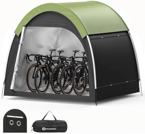 Housolution Anti-Theft Bike Storage Tent with Rain Cover for 4-5 Bikes by Housolution
