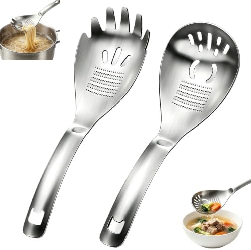 5-in-1 Stainless Steel Cooking Spoon,Egg Separator and Bottle Opener(A+B) by Unknown
