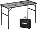 Anbte 3ft Tri-fold Grill Table, 2 Adjustable Heights Max 29.5", Black by Anbte