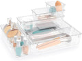 7 PCS Plastic Drawer Organizers Set, 4 Size Desk Drawer Organizer Trays by StorMiracle