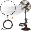 Outdoor Misting Fan Kit for a Cool Patio Breeze,Water Mister Spray for Cooling Outdoor,32FT (10M) Misting Line + 5 Brass Mist Nozzles + a Brass Adapter(3/4) Fit to Any Outdoor Fan by LANDGARDEN