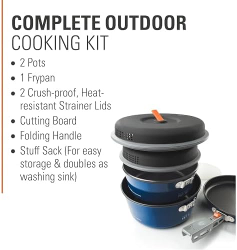 GSI Outdoors Bugaboo Ceramic Base Camper Cookset, Ceramic, Small to Large - Image 4