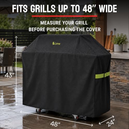 Grill Cover - 48 Inch Heavy Duty BBQ Grill Cover for Outdoor Grill, Waterproof, UV, Fade & Tear Resistant, Gas Grill Cover for Weber Charbroil Genesis Nexgrill and More - Image 3