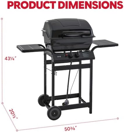 Feasto 2 Burner Propane Gas Grill for Outdoor Cooking and BBQ, Black - Image 3