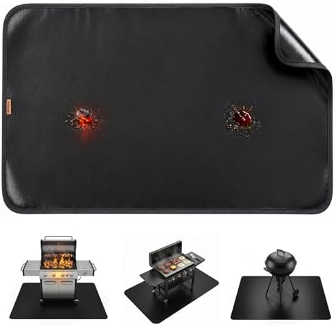 48x30inch Under Grill Mats for Outdoor Grill, Heat Resistant Pad by ProBBQToolsFactoryDirect%EF%BC%81