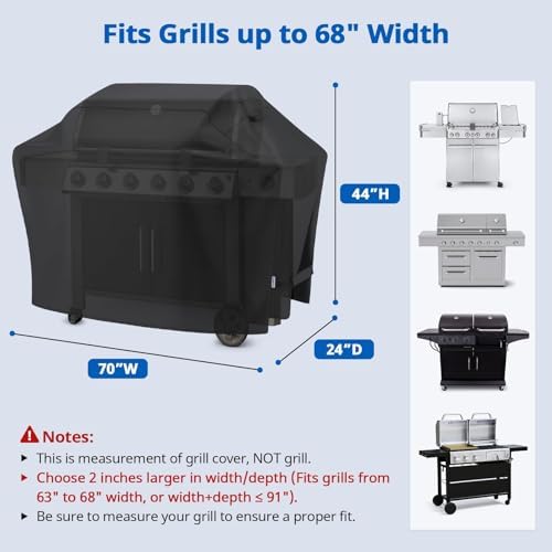 SunPatio Heavy Duty Waterproof 70 Inch Barbecue Cover for Outdoor Grill - Image 2