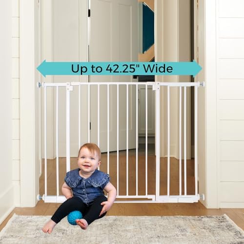 Toddleroo StepSafe Auto-Close Baby Gate 2-Bar Extension; 4" Wide, White - Image 4