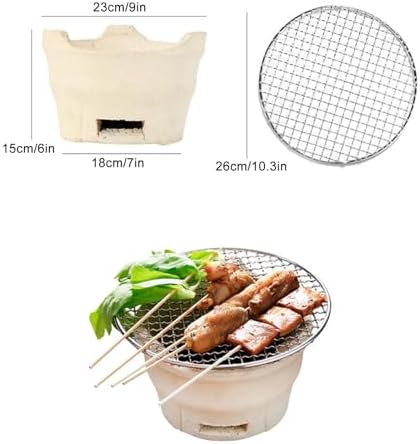 Clay Charcoal Stove for Outdoor Cooking, Camping Barbecue Stove, Traditional Portable Grill, Outdoor Cooking Accessories for Picnics and - Image 2