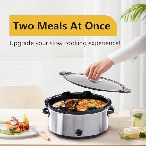 Magikichen Silicone Crock pot Divider for 8 QT, Reusable Liner - Image 4