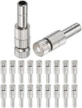 M METERXITY 20-Pack Brass Misting Nozzles, 0.02"/0.5mm Orifice Mister Replacement Heads with Filter Mesh for Cooling System/Landscaping/Humidification, 6mm Low-Pressure Fog Sprayer Nozzle by MMETERXITY