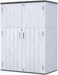 ZZM 57 Cu.ft Outdoor Storage Cabinet with One Tool Kit, Horizontal Storage Shed for Garage, Bike, Garbage Cans, Garden Accessories by ZZM