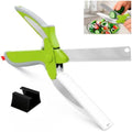 2 in 1 Kitchen Scissors for Food with Cutting Board, Safety Lock by LIBERHAUS