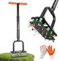 Sakerplus Aerator Lawn Tool, Spike Lawn Aerator with Self-Cleaning Tines by SakerPlus