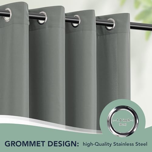 Outdoor Curtains for Patio Waterproof, 6 Drape Panels, Sun Shades - Image 6