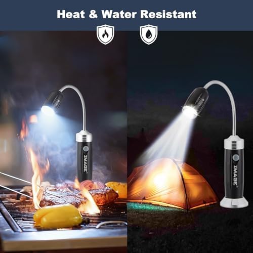 Magnetic Ultra-Bright Barbecue Grill Light with Super Bright LED Lights, Grilling Gifts for Men Dad, Flexible Gooseneck BBQ Light, Smoker Electric Grill Accessories-1 Pair (Black) - Image 5