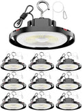 210W UFO LED High Bay Light, 31500LM Shop Lights, 5000K Daylight, ETL Listed with 6' Cable & Safety Rope, IP65 Waterproof Commercial Lighting for Warehouse, Workshop, 980W MH/HPS Equivalent, 10 Pack by CuLiDing