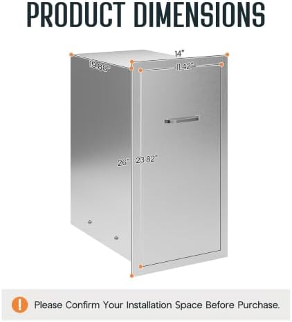 SPECRAFT 14 in Stainless Steel Outdoor Kitchen Trash & Tank Cabinet - Image 3