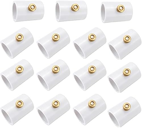 15 Packs 1/2" PVC Misting Nozzles Coupling with Brass Mist Nozzle by Mornajina