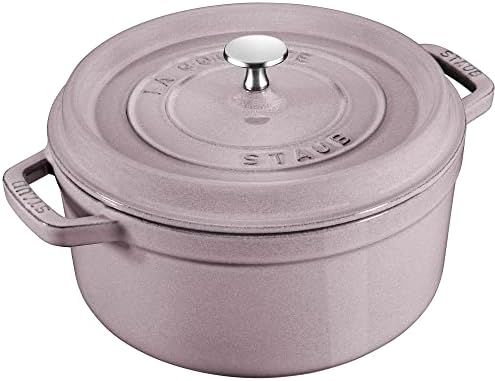STAUB Cast Iron 5.5-qt Round Cocotte - Lilac by Unknown
