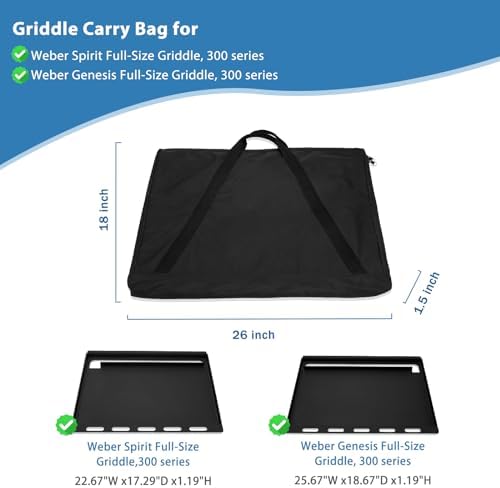 Griddle Carry Bag for Weber Spirit/Genesis300 Series Griddle, Replace 7035 - Image 2