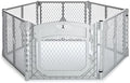 MyPet North States Petyard Plus: 5.5 Ft. Wide Folding Dog Playpen Indoor or Outdoor. 6-Panel Freestanding Play Pen Dog Gate Made in USA. 26" Tall, Light Gray by NorthStatesMyPet