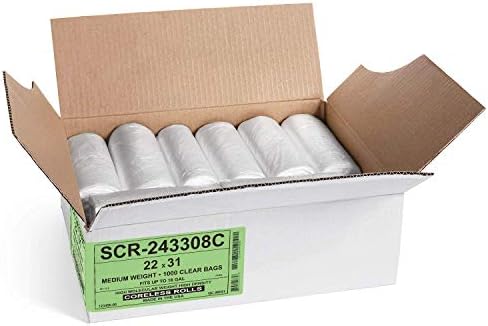 Aluf Plastics SCR-243308C 12-16 Gallon Trash Bags - (Commercial 1000 Pack) - Source Reduction Series Value High Density 8 Micron (equiv) Gauge - Intended for Home, Office, Bathroom, Paper, Styrofoam - Image 2