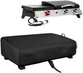 EVRBUL Table Top Grill Cover Compatible with Royal Gourmet PD1305H 3-in-1 Grill Griddle Combo, Waterproof Heavy Duty 600D Portable Griddle Cover 33"L×20.5"W×9.5"H, Windproof Tabletop BBQ Grill Cover by EVRBUL