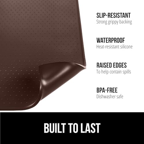GORILLA GRIP Silicone Coffee Mat, Espresso Bar Essentials, 15x23, Brown - Image 2