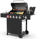 Kenmore BBQ Propane Gas Grill - 5 Burners with Side Burner & Searing Zone, 644 Sq. In. Stainless Steel Grill, 66,000 BTU, Ideal for Outdoor Cooking, Patio & Backyard, Black by Kenmore
