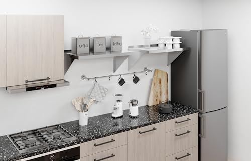 AmGood 18" x 30" Stainless Steel Wall Shelf | Appliance & Equipment Metal Shelving | Kitchen, Restaurant, Garage, Laundry, Utility Room | Heavy Duty | Turned-Down Edge | NSF Certified - Image 2