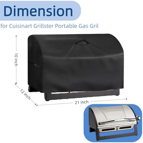 21 Inch Mini Gas Grill Cover for Cuisinart Grillster Portable Gas Grill - Image 2