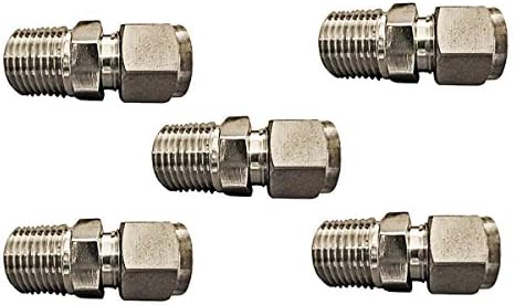 Misting Fittings (Stainless Steel Male Connector-Pack of 5) by Mistcooling