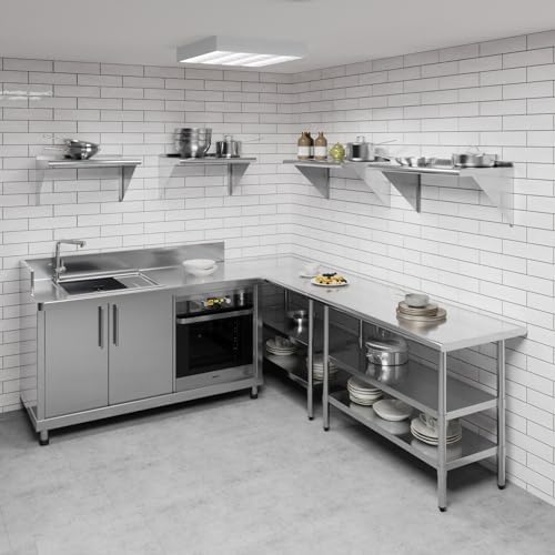 AmGood 30" Long X 16" Deep Stainless Steel Wall Shelf | NSF Certified | Appliance & Equipment Metal Shelving | Kitchen, Restaurant, Garage, Laundry, Utility Room - Image 2