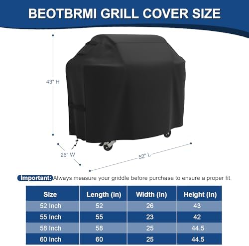 52" Grill Cover for Weber Spirit 300 Heavy Duty 600D BBQ Cover - Image 2
