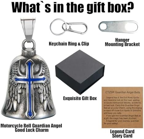 Motorcycle Bell Guardian Angel Gremlin Lucky Charm Gift For Riders - Image 6