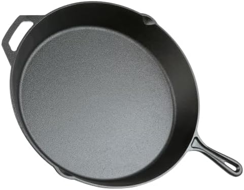 15" Pre-Seasoned Cast Iron Skillet with Dual Handles for Stovetop Campfire - Image 4
